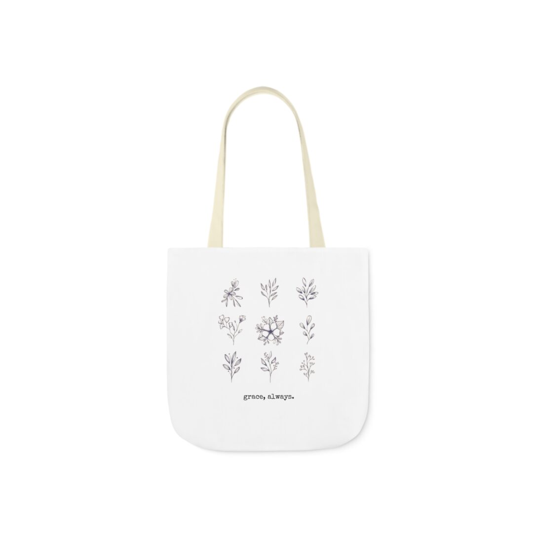 grided bohemian floral grace, always. tote bag - Image 5