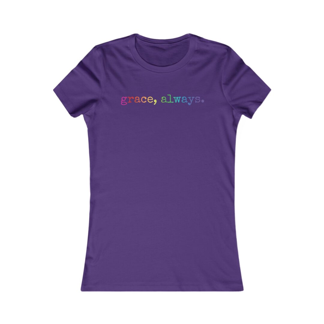 rainbow grace, always. fitted tee - Image 5