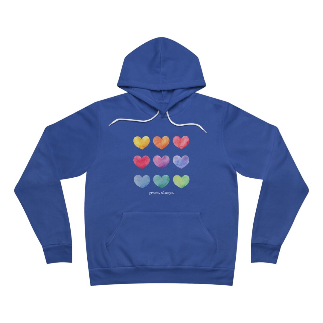 watercolor hearts grace, always. hoodie - Image 3