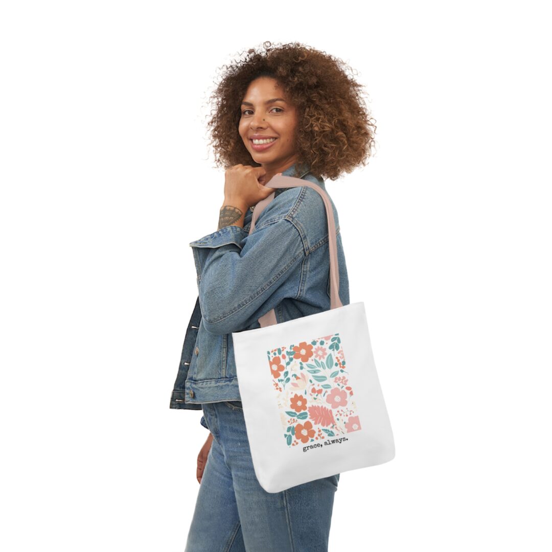 boho floral grace, always. tote bag - Image 4