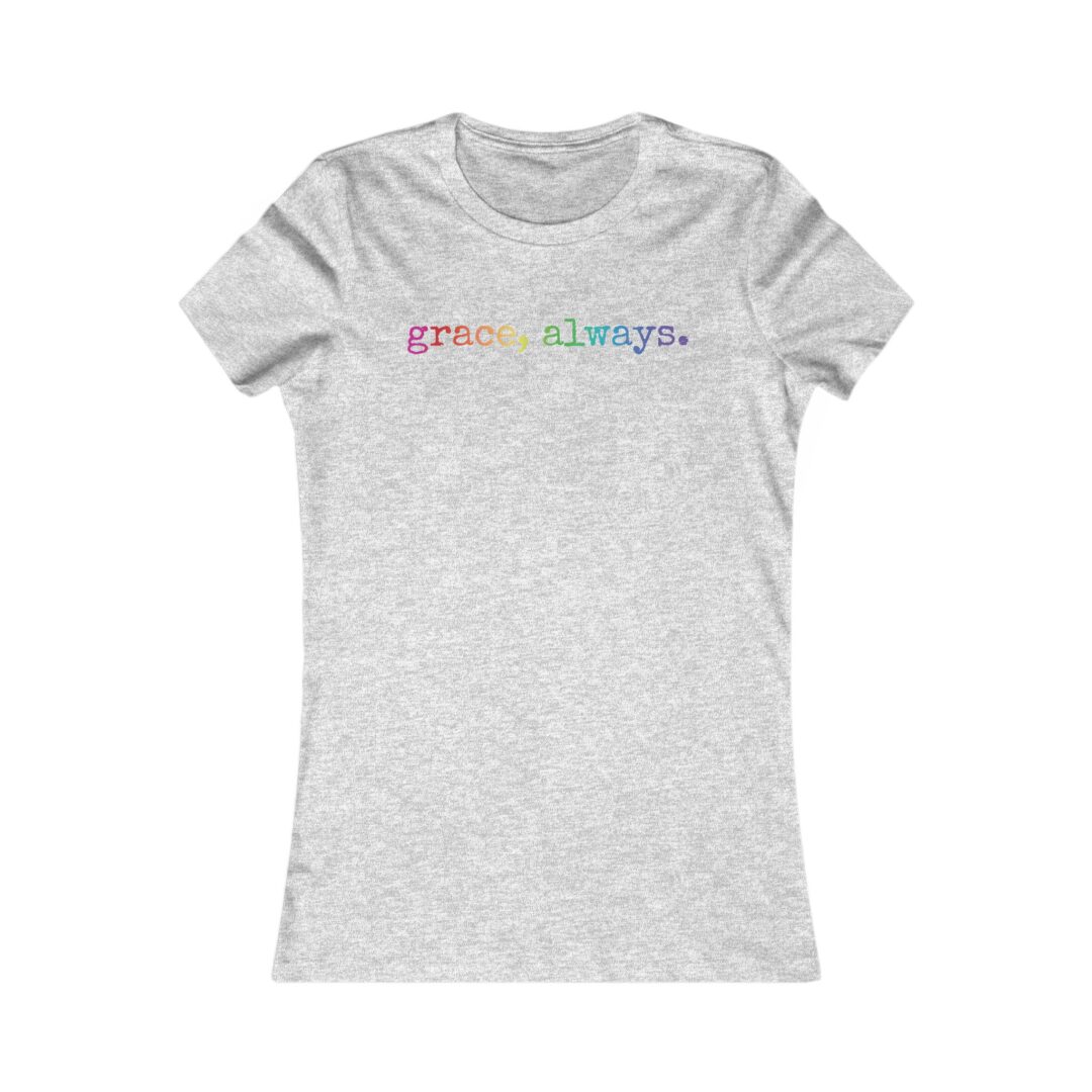 rainbow grace, always. fitted tee - Image 4