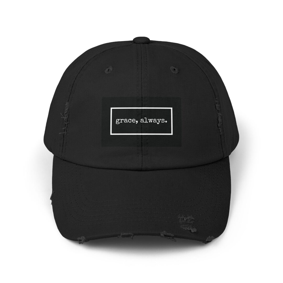 grace, always. distressed baseball cap - Image 5