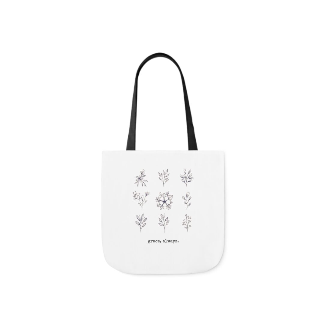 grided bohemian floral grace, always. tote bag - Image 9