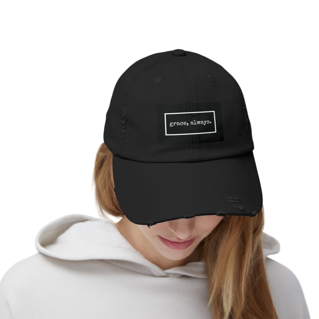 grace, always. distressed baseball cap - Image 7