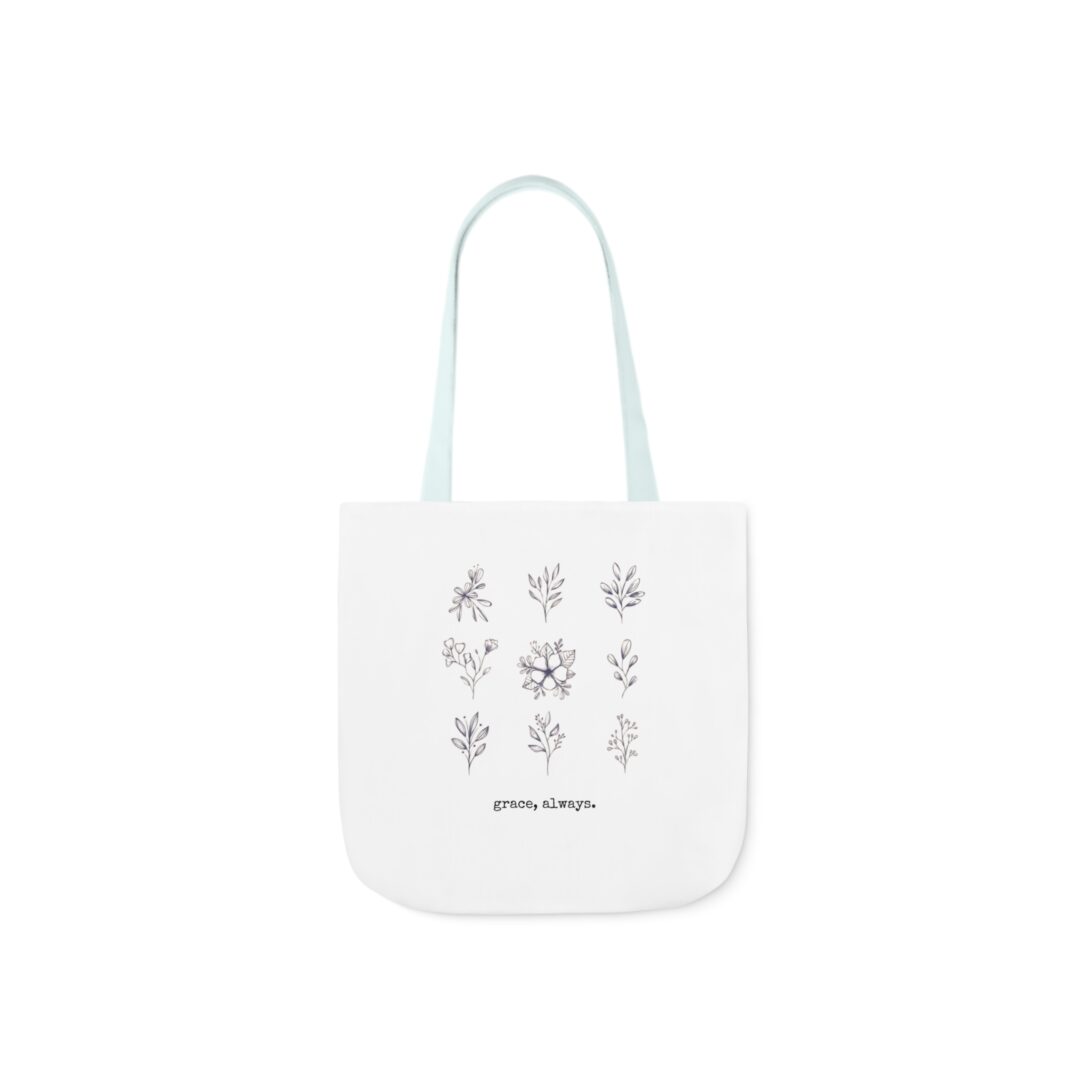 grided bohemian floral grace, always. tote bag - Image 13