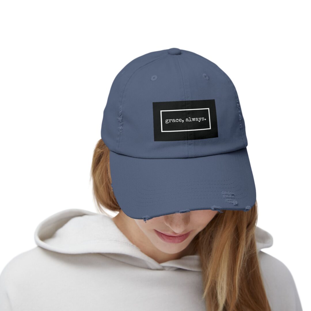 grace, always. distressed baseball cap - Image 16