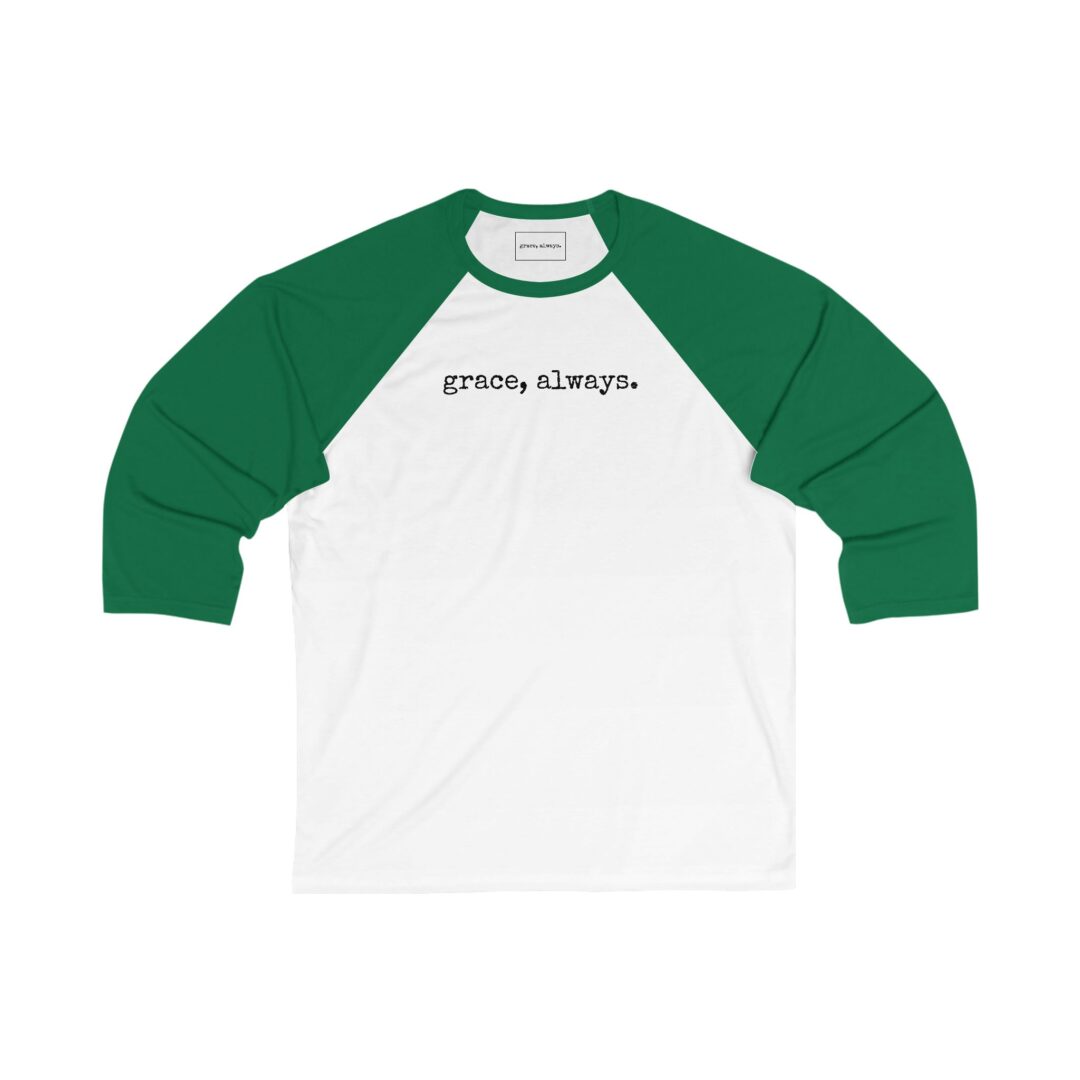 grace, always. 3/4 sleeve baseball tee - Image 6