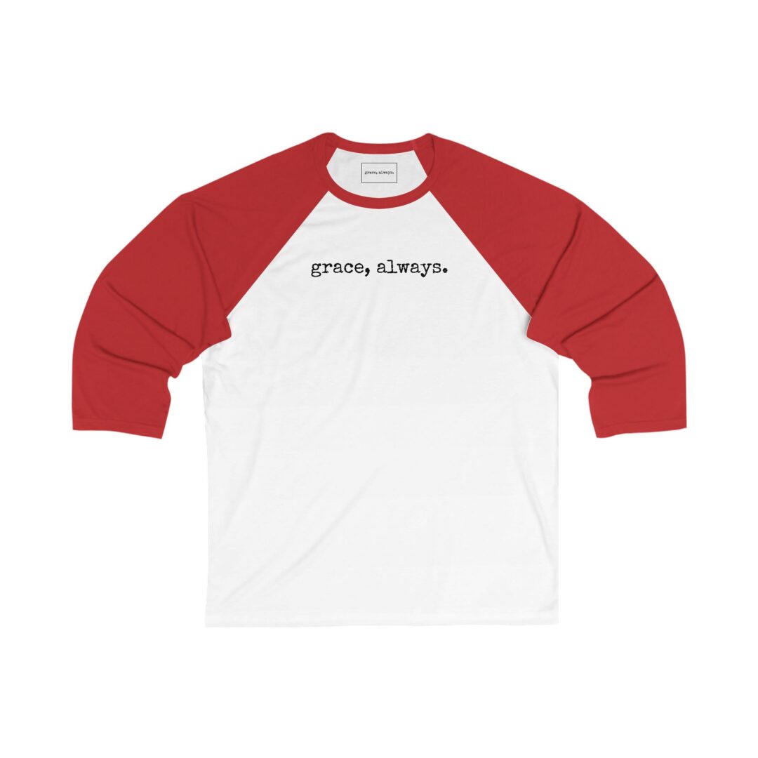 grace, always. 3/4 sleeve baseball tee - Image 7