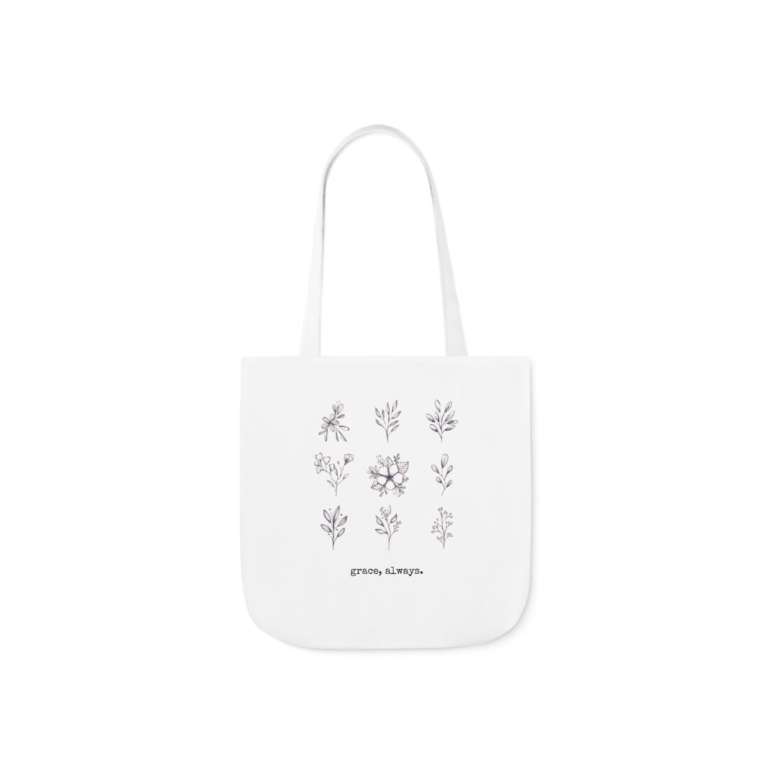 grided bohemian floral grace, always. tote bag - Image 17